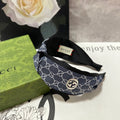 HEADBAND IN SPACE CADET MIX WHITE MONOGRAM CANVAS 423617