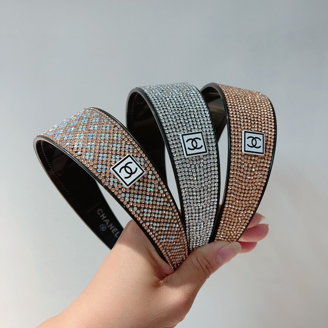WHITE WITH CRYSTALS HAIRBAND RESIN FOR WOMEN 124679