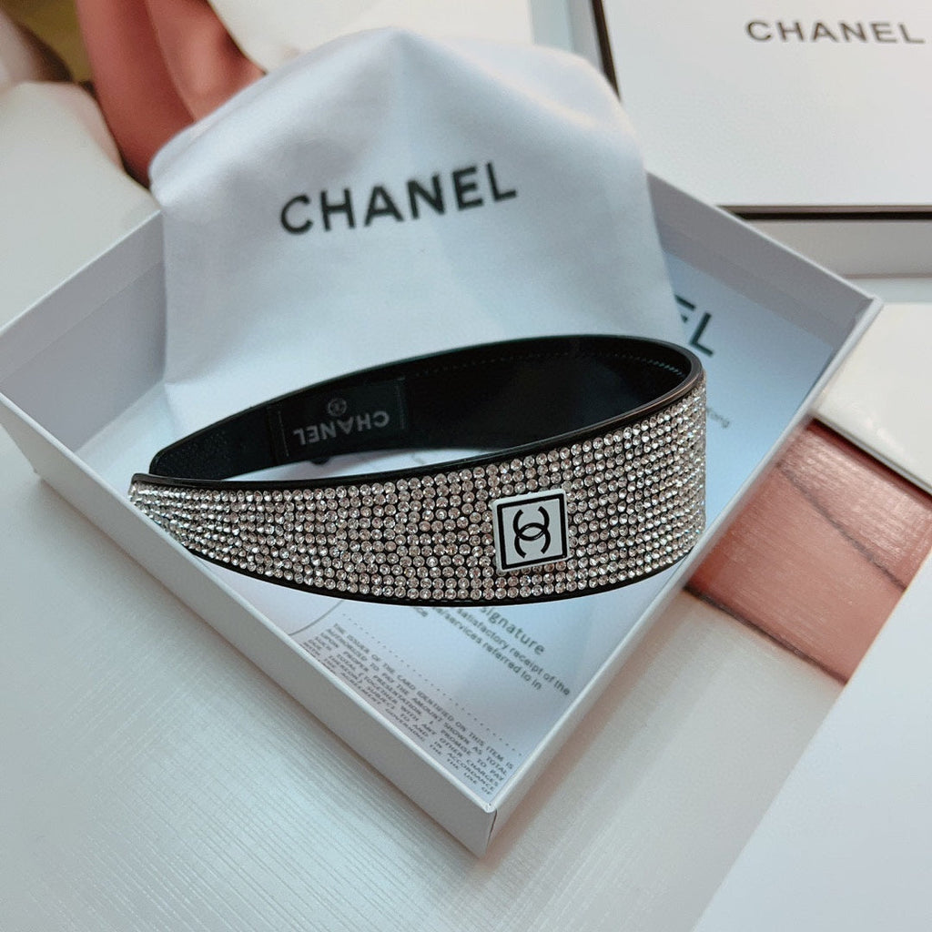 WHITE WITH CRYSTALS HAIRBAND RESIN FOR WOMEN 124679