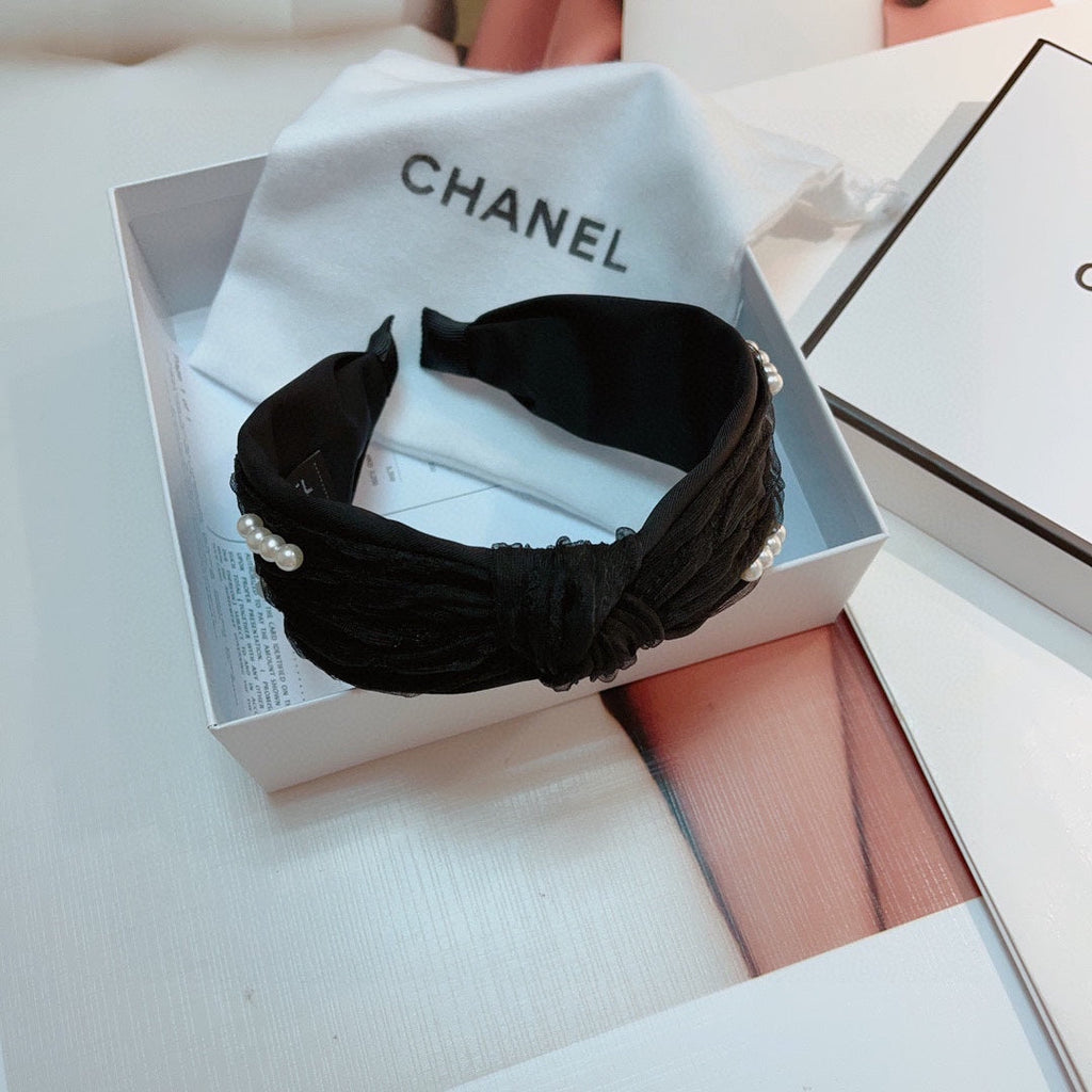 BLACK HAIRBAND WITH PEARL FOR WOMEN 124702