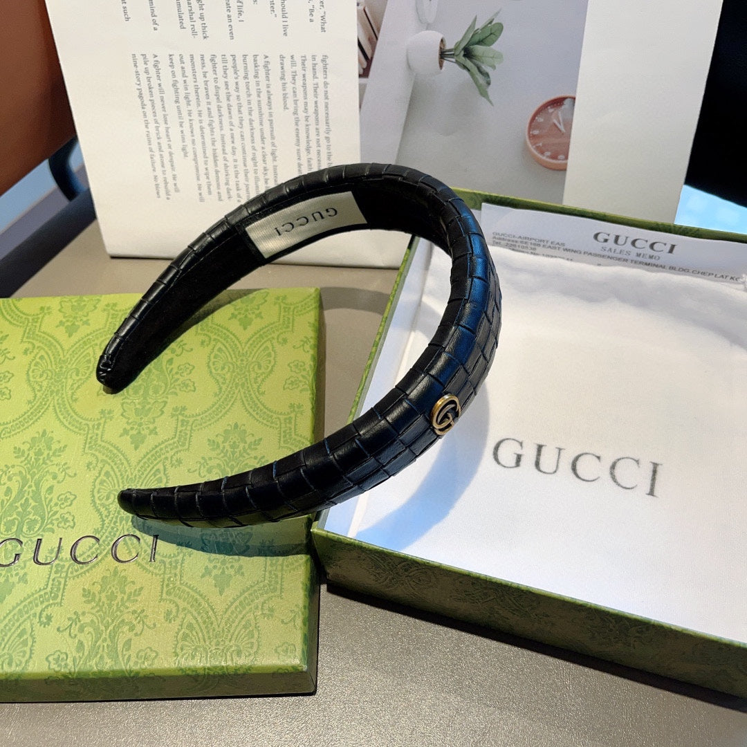 BLACK HEADBAND CALFSKIN 414425